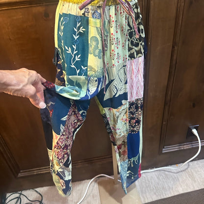 NWT SIZE OS Bohemian Patchwork Wide Leg Pants