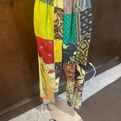 NWT SIZE OS Bohemian Patchwork Wide Leg Pants