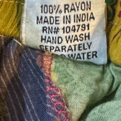 NWT SIZE OS Bohemian Patchwork Wide Leg Pants