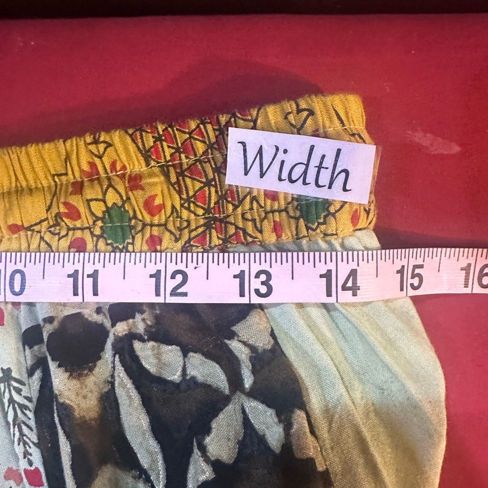 NWT SIZE OS Bohemian Patchwork Wide Leg Pants