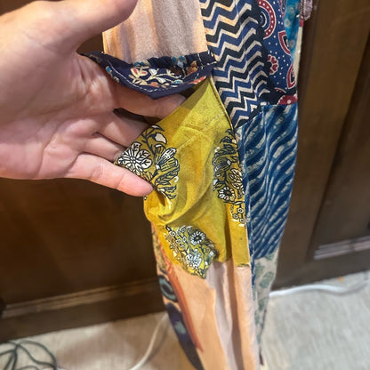 NWT SIZE OS Colorful Patchwork Wide Leg Pants