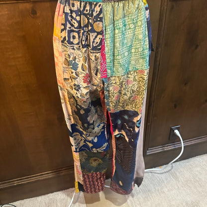 NWT SIZE OS Colorful Patchwork Wide Leg Pants
