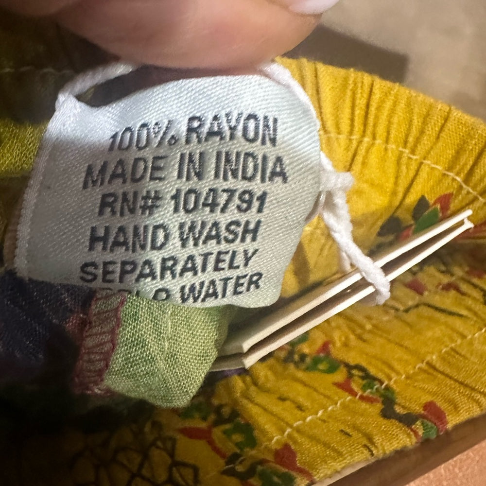 NWT SIZE OS Colorful Patchwork Wide Leg Pants