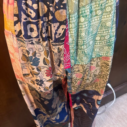 NWT SIZE OS Colorful Patchwork Wide Leg Pants