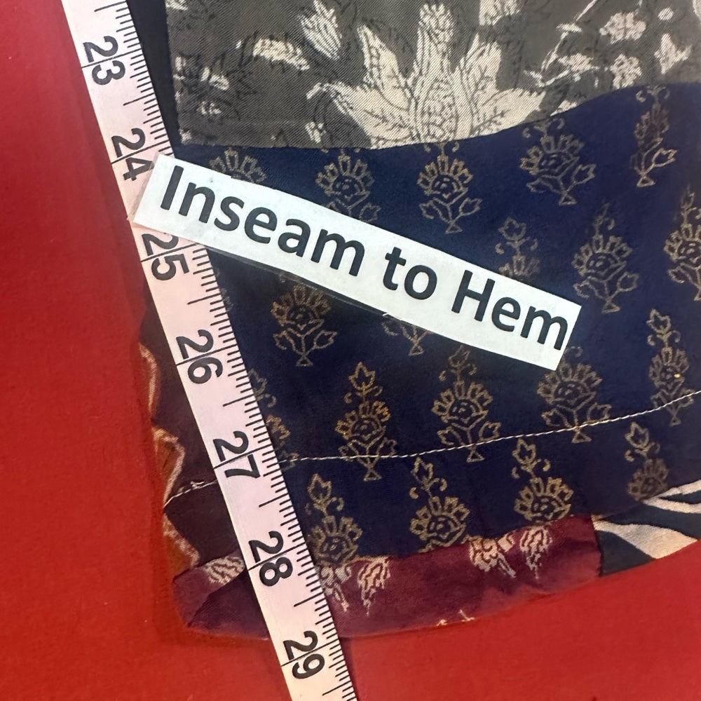 NWT SIZE OS Colorful Patchwork Wide Leg Pants