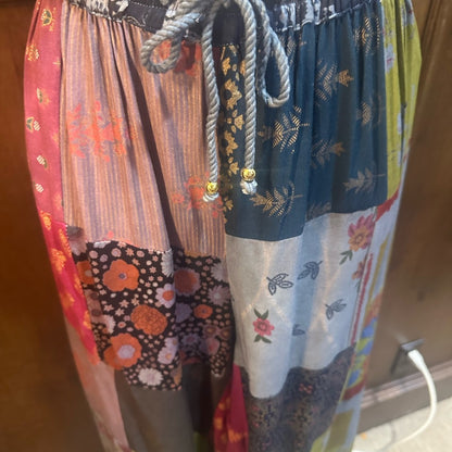 NWT SIZE OS Advance Apparels Colorful Patchwork big leg pants