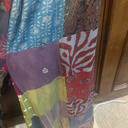 NWT SIZE OS Advance Apparels Colorful Patchwork big leg pants