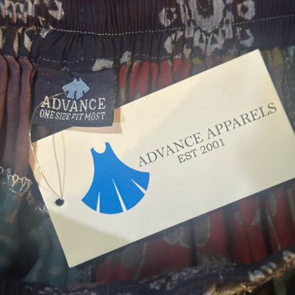 NWT SIZE OS Advance Apparels Colorful Patchwork big leg pants