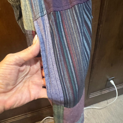 NWT SIZE S/M Striped Patchwork Women's Cropped Pants