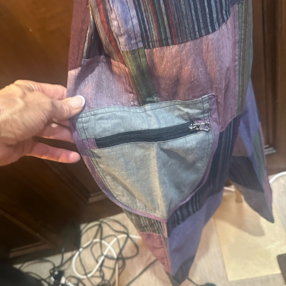 NWT SIZE S/M Striped Patchwork Women's Cropped Pants