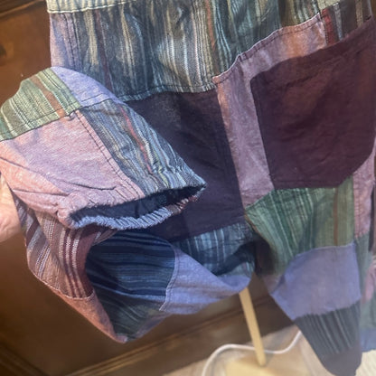 NWT SIZE S/M Striped Patchwork Women's Cropped Pants