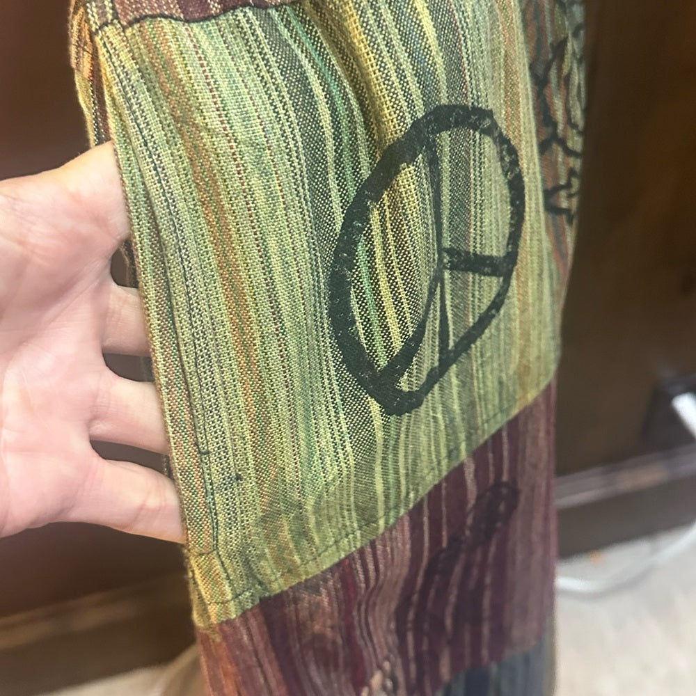 NWT SIZE S/M Bohemian Multicolor Patchwork Ankle Pants