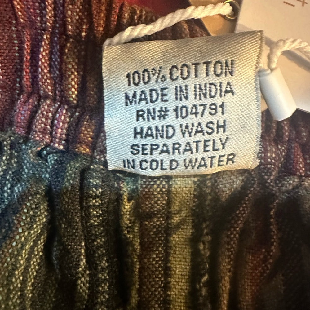 NWT SIZE S/M Bohemian Multicolor Patchwork Ankle Pants