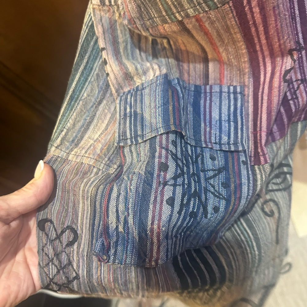 NWT SIZE S/M Bohemian Patchwork Ankle Pants