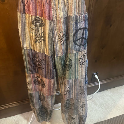 NWT SIZE S/M Bohemian Patchwork Ankle Pants