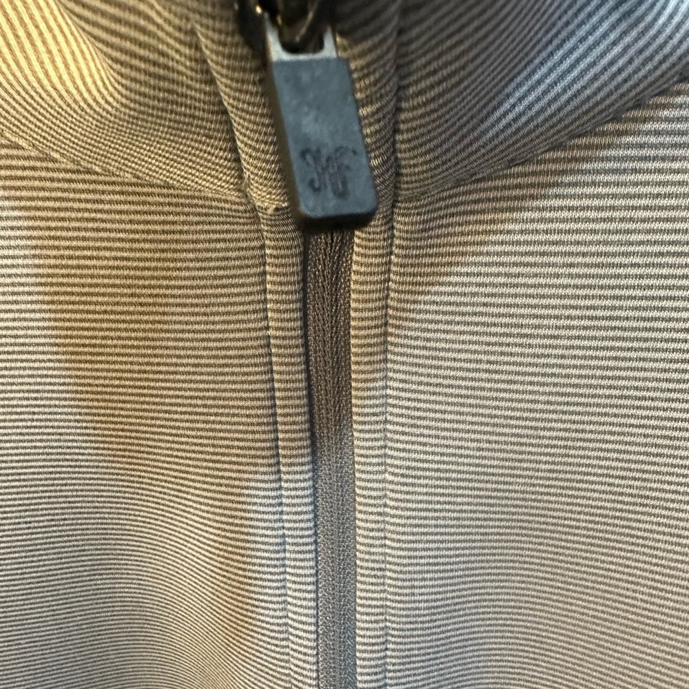 NWT SIZE S Hickey Freeman Men's Light Gray Zip-Up Sweater