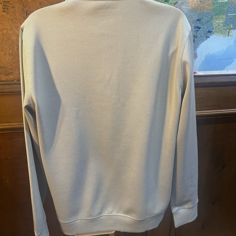 NWT SIZE S Hickey Freeman Men's Light Gray Zip-Up Sweater