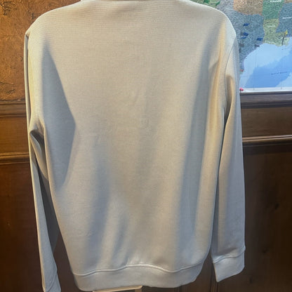 NWT SIZE S Hickey Freeman Men's Light Gray Zip-Up Sweater
