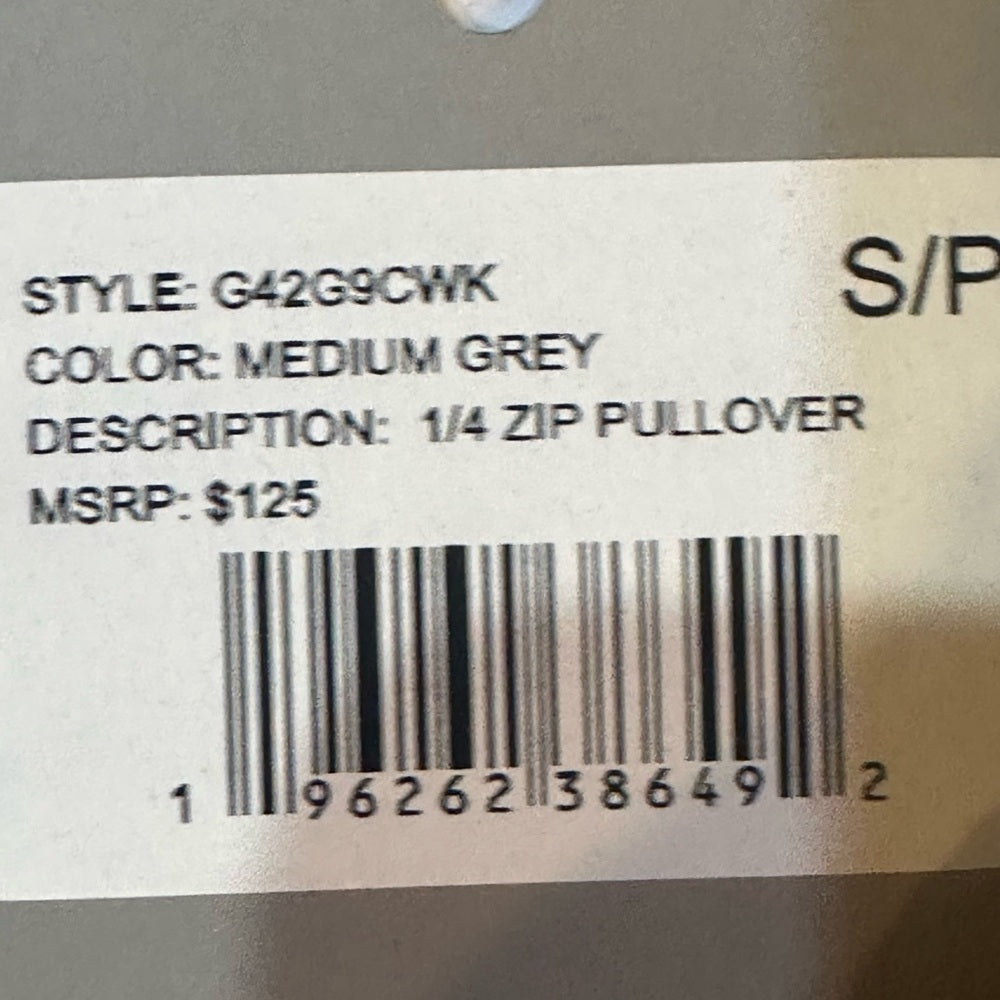 NWT SIZE S Hickey Freeman Men's Light Gray Zip-Up Sweater