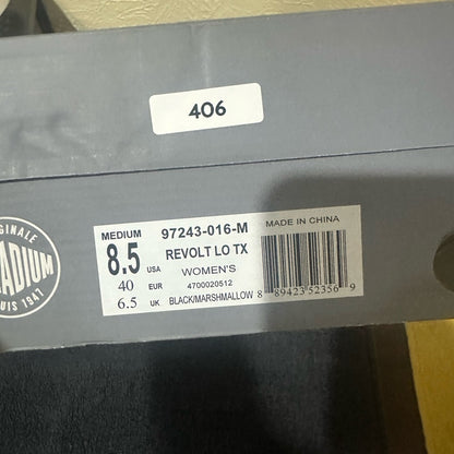 405.406.429. NEW SIZE 7/8.5 Palladium Black and White Women's Sneakers