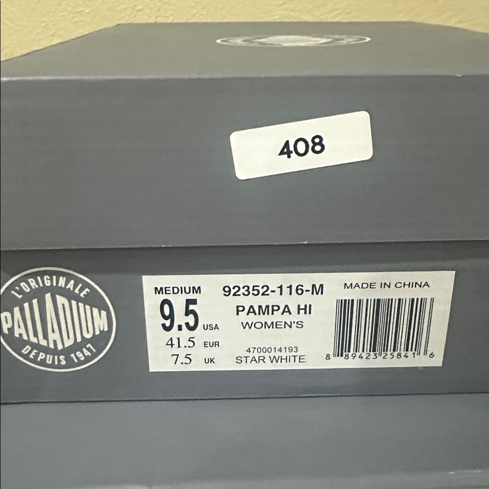 408.409.410.411.412.413  NEW SIZE 6/7 Palladium Men's Off-White Lace-Up Boots