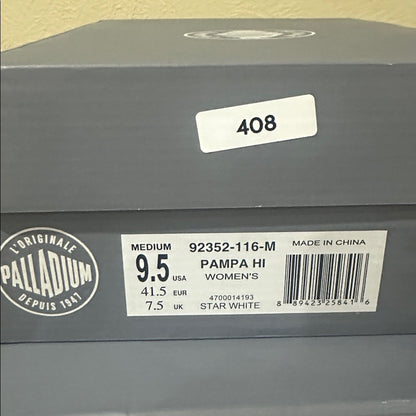 408.409.410.411.412.413  NEW SIZE 6/7 Palladium Men's Off-White Lace-Up Boots