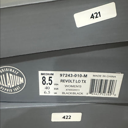 34.419.420.421.422. NEW SIZE 8/8.5 Palladium Black Combat Boots