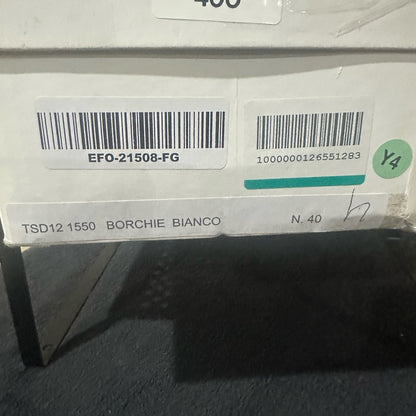 400. NEW SIZE 40/9-9.5 Elegant White Women's Sneakers with Stud Accents