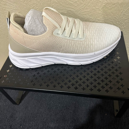 427. NEW SIZE 10 J/SLIDES Cream Knit Sneakers