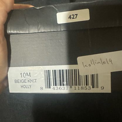 427. NEW SIZE 10 J/SLIDES Cream Knit Sneakers