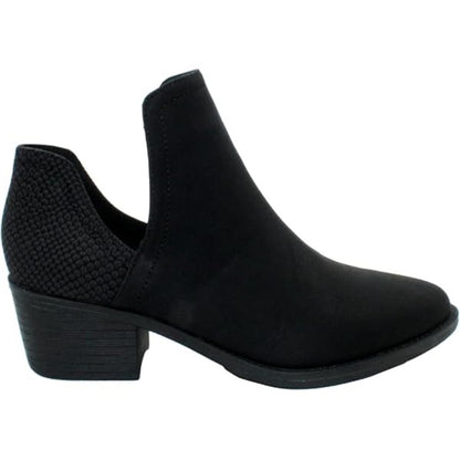 431. NEW SIZE 11 Volatile Black Ankle Booties with Textured Heel