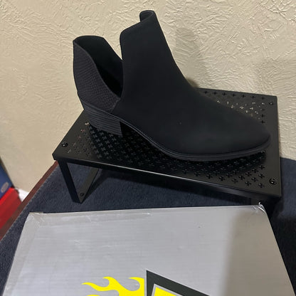 431. NEW SIZE 11 Volatile Black Ankle Booties with Textured Heel