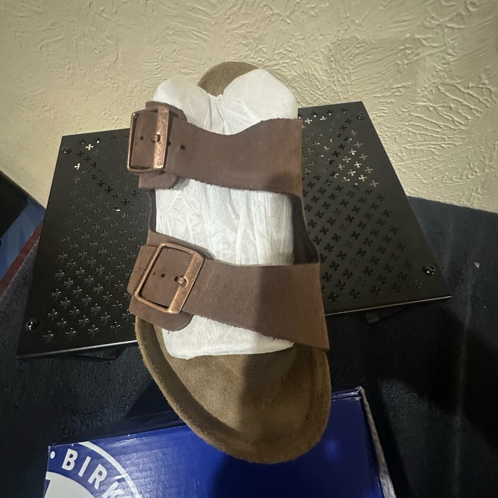 433. SIZE 45/ US 12 Birkenstock Men's Brown Double Strap Sandals