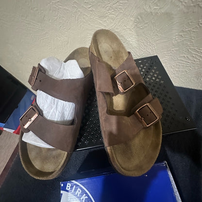 433. SIZE 45/ US 12 Birkenstock Men's Brown Double Strap Sandals