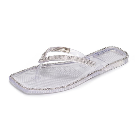 438.439.440.450. NEW SIZE 7.5/8/8.5 Elegant Rhinestone Clear Sandals