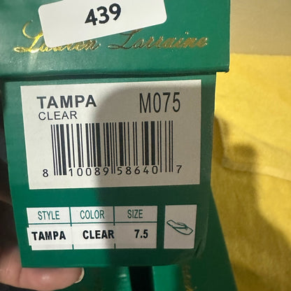 438.439.440.450. NEW SIZE 7.5/8/8.5 Elegant Rhinestone Clear Sandals