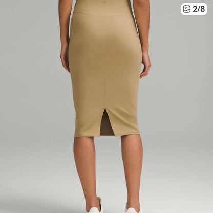 NWT SIZE 2 Lululemon athletica Beige Midi Skirt