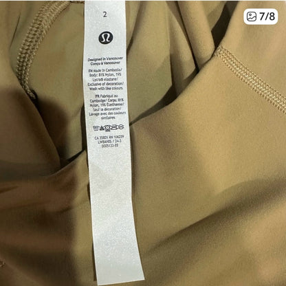 NWT SIZE 2 Lululemon athletica Beige Midi Skirt