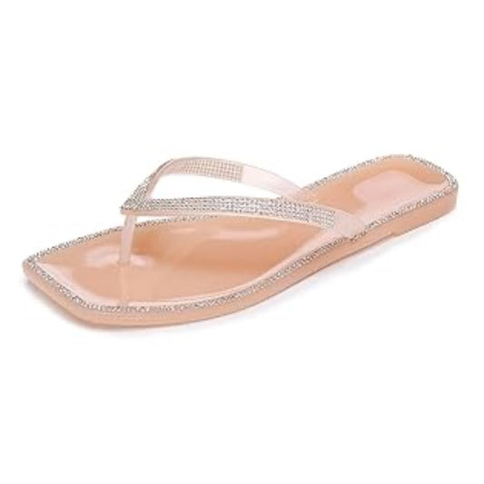 452.453.454.455.462.SIZE 6.5/7/7.5/10  Nude Women's Sandals,  Sparkling Accents