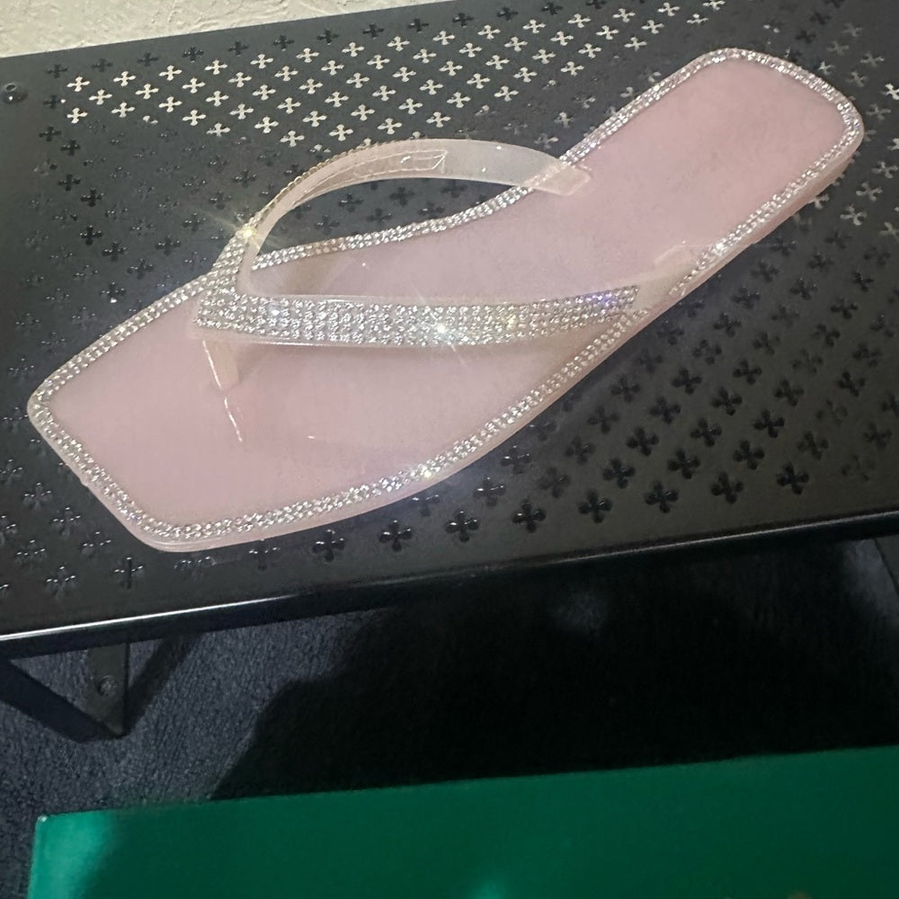 452.453.454.455.462.SIZE 6.5/7/7.5/10  Nude Women's Sandals,  Sparkling Accents