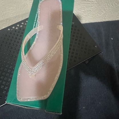 452.453.454.455.462.SIZE 6.5/7/7.5/10  Nude Women's Sandals,  Sparkling Accents