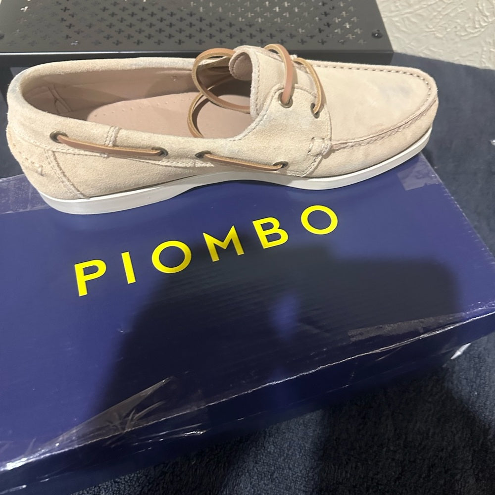 458. NEW SIZE 8 Piombo Men's Tan Boat Shoes