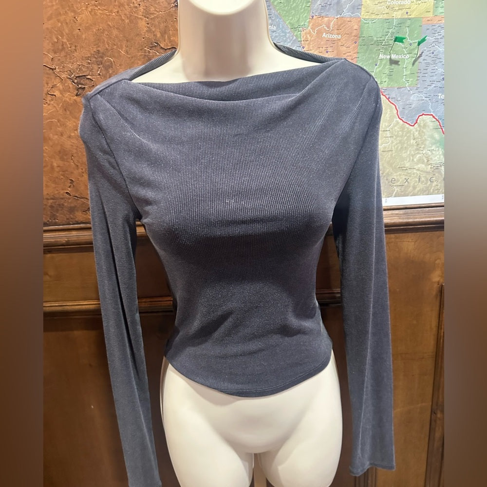 NWOT SIZE XS Wild Fable Slate Gray Long Sleeve Blouse