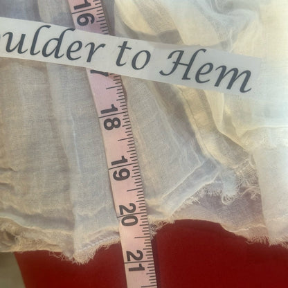 SIZE S/M OVERSIZED Free People Ivory Pleated Crop Top