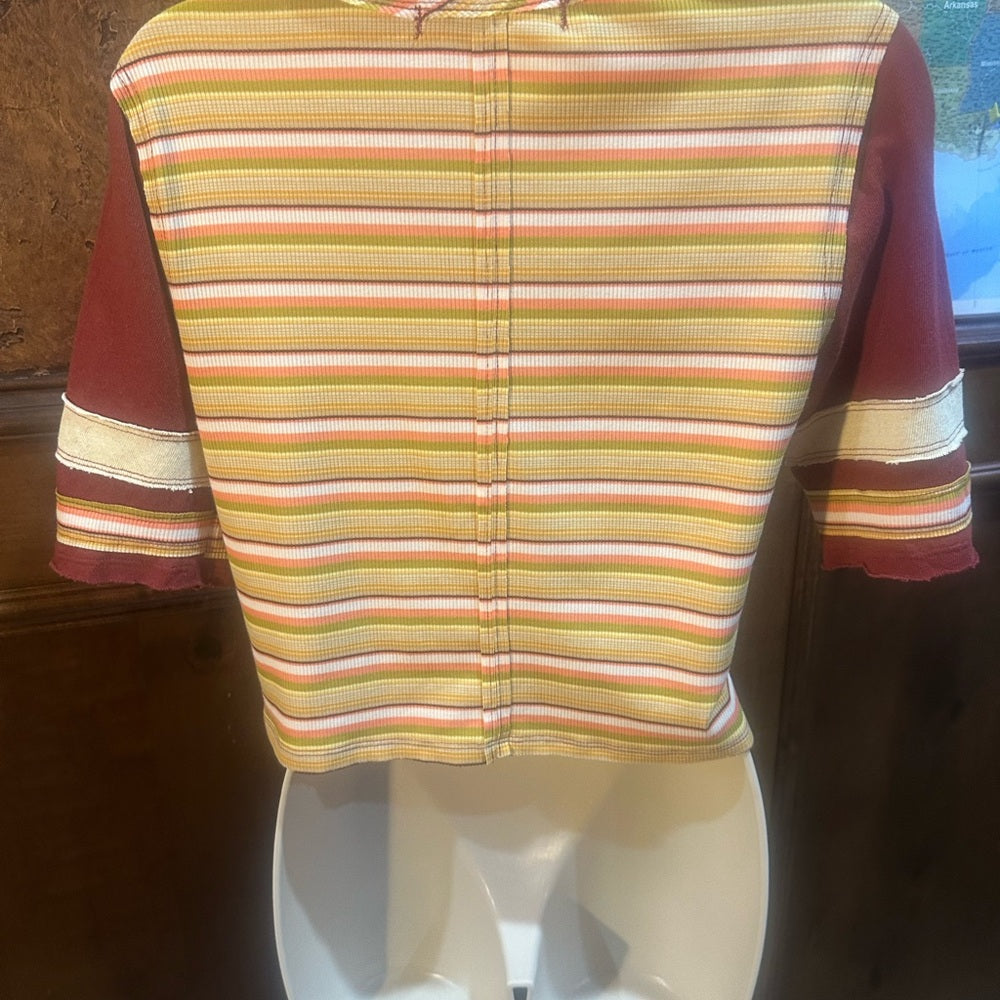 NWOT SIZE M We The Free Multicolor Striped Crop Top