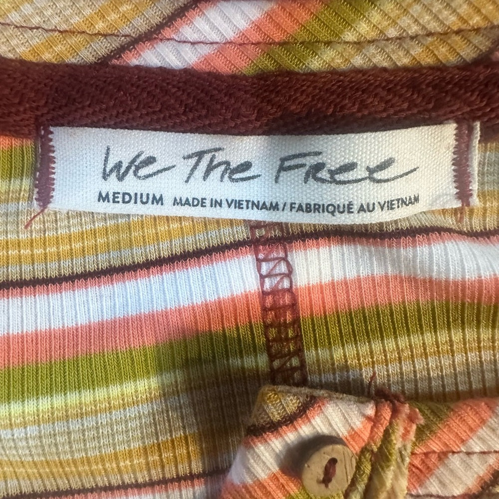 NWOT SIZE M We The Free Multicolor Striped Crop Top
