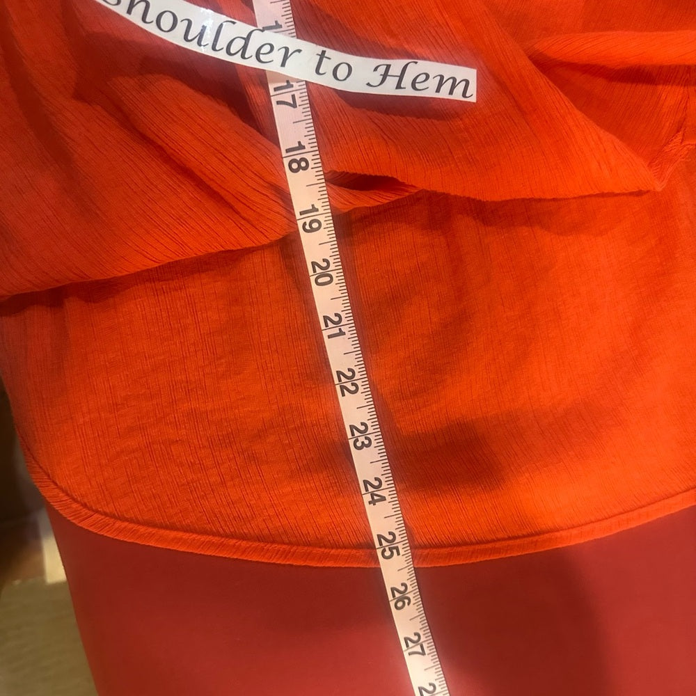 NWOT SIZE XS OVERSIZED WILL FIT UP TO A L Free People Vibrant Red Wrap Blouse