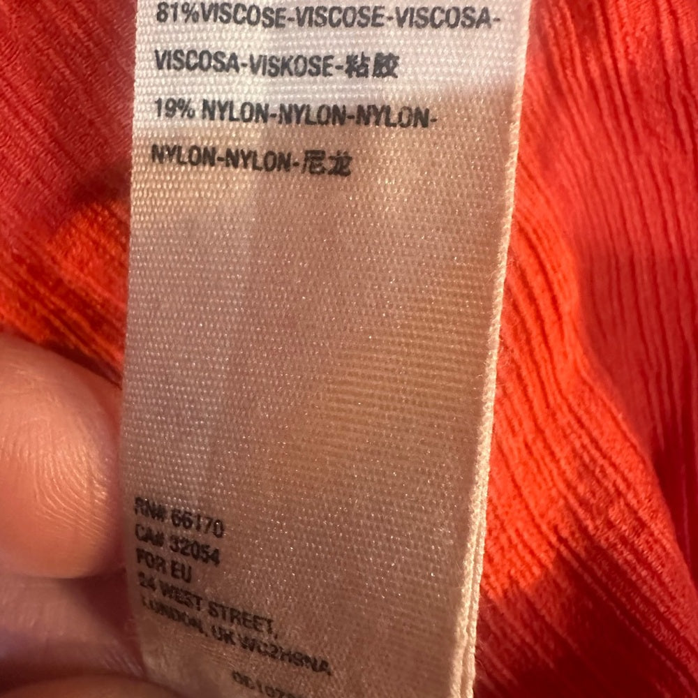 NWOT SIZE XS OVERSIZED WILL FIT UP TO A L Free People Vibrant Red Wrap Blouse