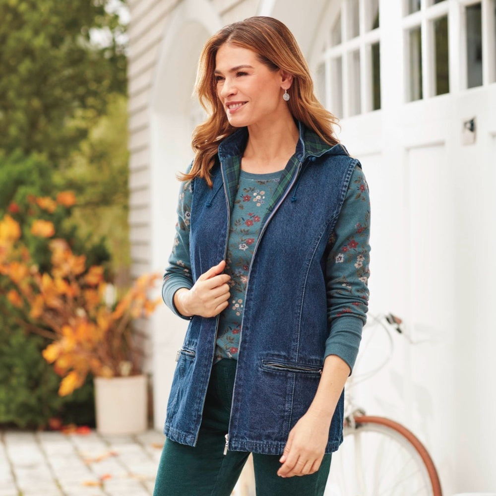 SIZE S NorthStyle Women's Blue Denim Vest