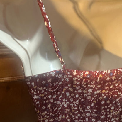 NWT SIZE S Chic Floral Skater Skirt - Maroon